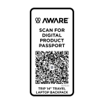 Mochila de viagem ecológica multiusos para portátil 9 L 14'' cor ciano quarta vista