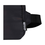 Bolsa tiracolo de viagem de poliéster reciclado com compartimento 1 L cor preto vista detalhe 1