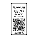 Bolsa tiracolo de viagem de poliéster reciclado com compartimento 1 L cor preto terceira vista