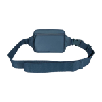 Bolsa tiracolo de viagem de poliéster reciclado com compartimento 1 L cor ciano segunda vista traseira