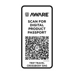 Bolsa tiracolo de viagem de poliéster reciclado com compartimento 1 L cor ciano terceira vista