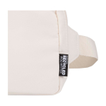 Bolsa tiracolo de viagem de poliéster reciclado com compartimento 1 L cor branco-sujo vista detalhe 1