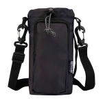 Saco de viagem para garrafas feito de materiais ecológicos 2 L cor preto segunda vista frontal