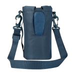 Saco de viagem para garrafas feito de materiais ecológicos 2 L cor ciano segunda vista traseira