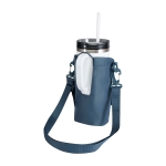 Saco de viagem para garrafas feito de materiais ecológicos 2 L cor ciano terceira vista