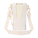 Saco de viagem para garrafas feito de materiais ecológicos 2 L cor branco-sujo segunda vista traseira