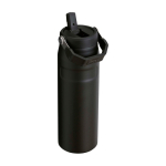 Garrafa aço inox reciclado rebatível palha 700 ml Stanley IceFlow™ 2.0 cor preto