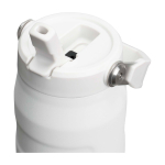 Garrafa aço inox reciclado rebatível palha 700 ml Stanley IceFlow™ 2.0 cor branco/azul vista detalhe 1