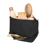 Nécessaire de poliéster reciclado, grande compartimento inferior 6 L cor preto segunda vista