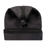 Nécessaire de poliéster reciclado, grande compartimento inferior 6 L cor preto vista lateral