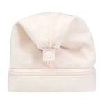 Nécessaire de poliéster reciclado, grande compartimento inferior 6 L cor branco-sujo vista lateral