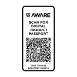 Nécessaire de viagem ecológico com compartimento principal 2 L cor branco-sujo terceira vista