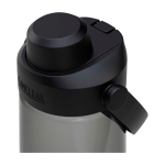 Garrafa com tampa rebatível 750 ml Camelbak® Thrive Chug Tritan™ Renew cor grafite vista detalhe 2