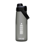 Garrafa com tampa rebatível 750 ml Camelbak® Thrive Chug Tritan™ Renew cor grafite vista impressão tampografia