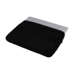 Capa para portátil de sherpa reciclada com bolsos interiores 13'' cor preto segunda vista
