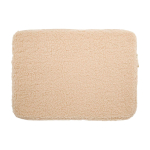 Capa para portátil de sherpa reciclada com bolsos interiores 13'' cor natural segunda vista traseira