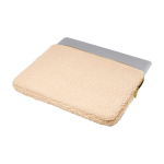 Capa para portátil de sherpa reciclada com bolsos interiores 13'' cor natural segunda vista