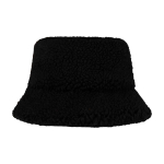 Chapéu à pescador feito de sherpa que proporciona calor e leveza cor preto segunda vista frontal