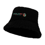 Chapéu à pescador feito de sherpa que proporciona calor e leveza cor preto