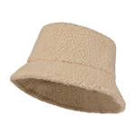 Chapéu à pescador feito de sherpa que proporciona calor e leveza cor marfim