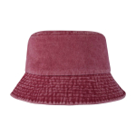 Chapéu à pescador de algodão lavado com design intemporal 245 g/m2 cor bordeaux segunda vista frontal