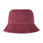 Chapéu à pescador de algodão lavado com design intemporal 245 g/m2 cor bordeaux segunda vista traseira