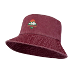 Chapéu à pescador de algodão lavado com design intemporal 245 g/m2 cor bordeaux