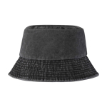 Chapéu à pescador de algodão lavado com design intemporal 245 g/m2 cor preto segunda vista frontal