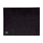 Manta de sherpa reciclada, toque agradável e confortável 126 x 152 cm cor preto