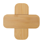 Base de bambu pequena com bordas arredondadas cor natural segunda vista frontal