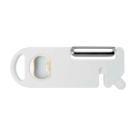 Ferramenta multiusos para cozinha com quatro funções essenciais cor branco segunda vista traseira