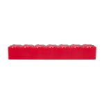 Porta-comprimidos/multivitaminas com sete compartimentos cor vermelho segunda vista frontal