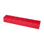 Porta-comprimidos/multivitaminas com sete compartimentos cor vermelho