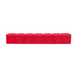 Porta-comprimidos/multivitaminas com sete compartimentos cor vermelho segunda vista traseira