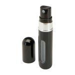 Frasco de perfume portátil recarregável ideal para viagens 5 ml cor preto