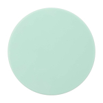 Espelho de maquilhagem elegante e deslizante para retoques rápidos cor verde suave segunda vista frontal