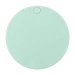 Espelho de maquilhagem elegante e deslizante para retoques rápidos cor verde suave segunda vista traseira