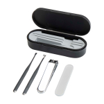Conjunto de manicure que inclui todas as ferramentas essenciais cor preto segunda vista