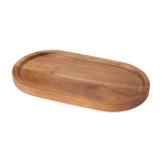 Bandeja elegante para servir de madeira de acácia de qualidade cor madeira