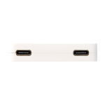 Hub USB com 4 portas, com entradas USB e saídas tipo A e tipo C cor branco