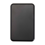 Powerbank sem fios magnético de plástico reciclado 10 000 mAh cor preto segunda vista frontal