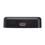 Powerbank sem fios magnético de plástico reciclado 10 000 mAh cor preto vista detalhe 1