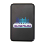 Powerbank sem fios magnético de plástico reciclado 10 000 mAh cor preto