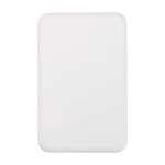Powerbank sem fios magnético de plástico reciclado 10 000 mAh cor branco segunda vista frontal