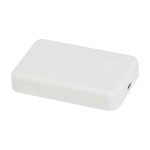 Powerbank sem fios magnético de plástico reciclado 10 000 mAh cor branco segunda vista