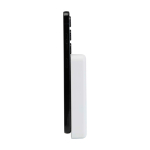 Powerbank sem fios magnético de plástico reciclado 10 000 mAh cor branco vista lateral