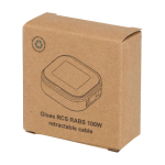 Cabo retráctil 5 em 1 de carga rápida e sincronização de dados 100 W cor preto segunda vista com caixa