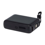 Powerbank de plástico reciclado com carga rápida 10 000 mAh cor preto segunda vista