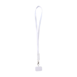 Lanyard para telemóvel, plástico reciclado, cabo de carga 5 em 1 65 W cor branco
