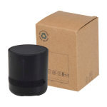 Colunas sem fios de plástico reciclado com microfone integrado 3 W cor preto vista impressa logo 2